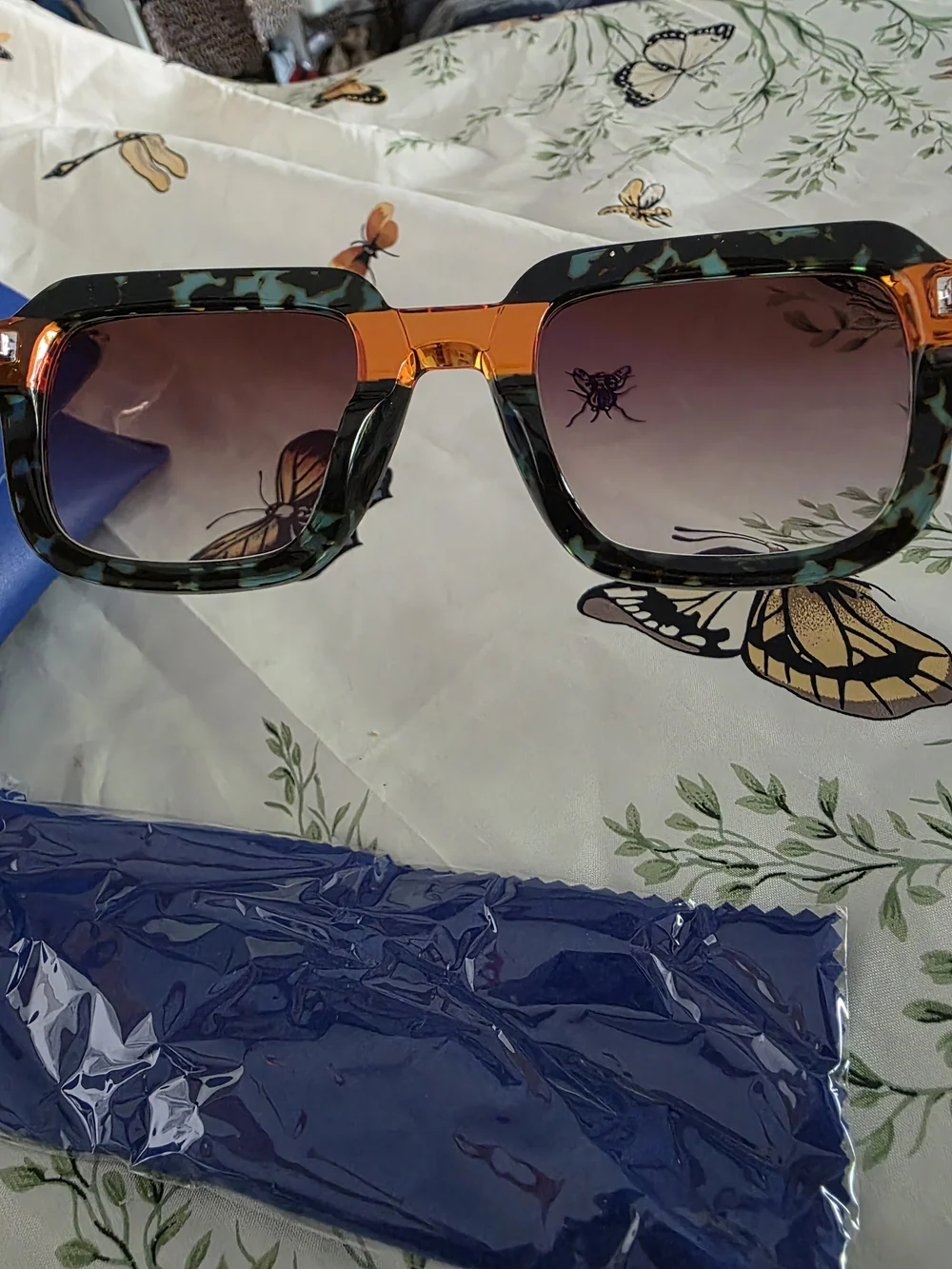 Face A Face Paris BLANK 2 Handmade Italy Designer Sunglasses Orange Green NWT